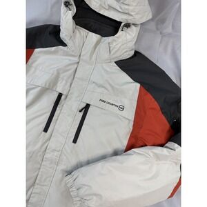 Free‎ Country Jacket Mens Large Gray Red Black FCXtreme Hooded Winter Coat